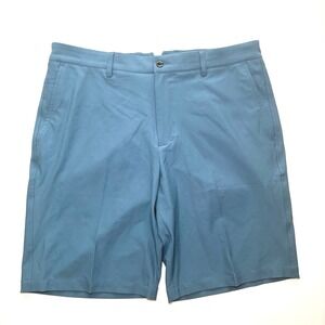 Dunning Golf Shorts Player Fit Woven 9" Mens 35 Beach Blue Performance Stretch